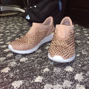Michael Kors Pink Rhinestone embellished Sneakers